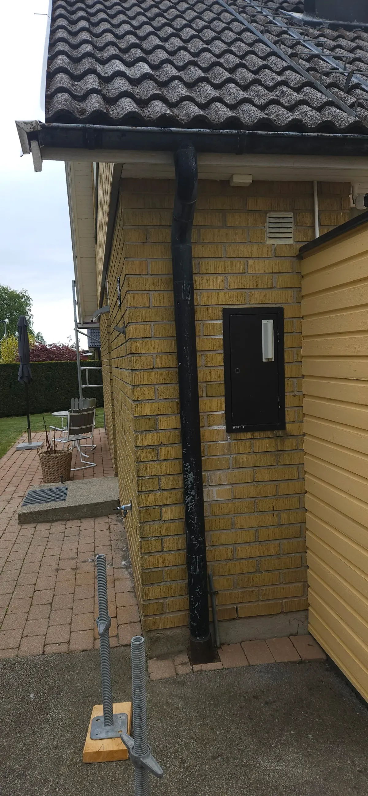 Gammalt stuprör före byte