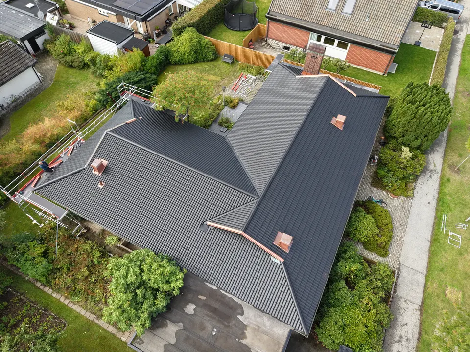 Det nya betongtaket i Lund från luften