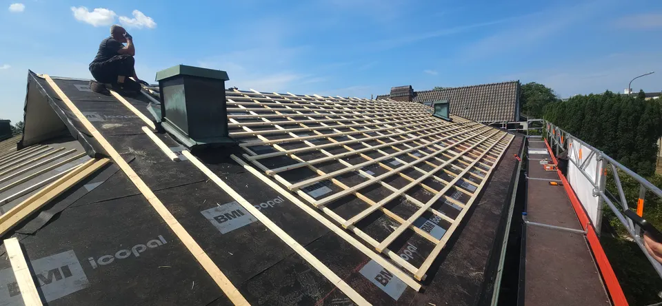Läktning av taket runt ventilationshuven, Lund
